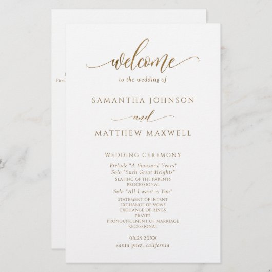 Formeel, modern programma voor goudweddenschappen (Voorkant / Achterkant)