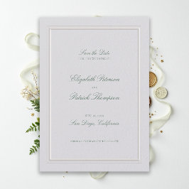Formeel Moderne Klassieke Elegante Groene Trouwkaa Save The Date