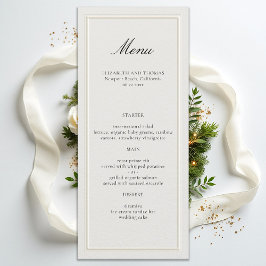 Formeel Moderne Klassieke Elegante Trouwlijst Ecru Menu
