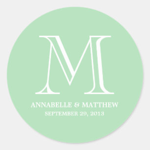 Formeel monogram bruiloft voor etiket