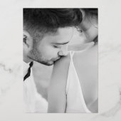 Formeel Monogram Elegante Trouwreceptie Folie Uitnodiging (Achterkant)