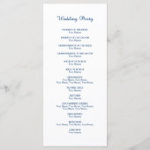 Formeel nautisch thema bruiloft ceremonie programm programmakaart (Achterkant)