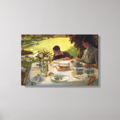 Formeel ontbijt in de tuin canvas afdruk (Voorkant)