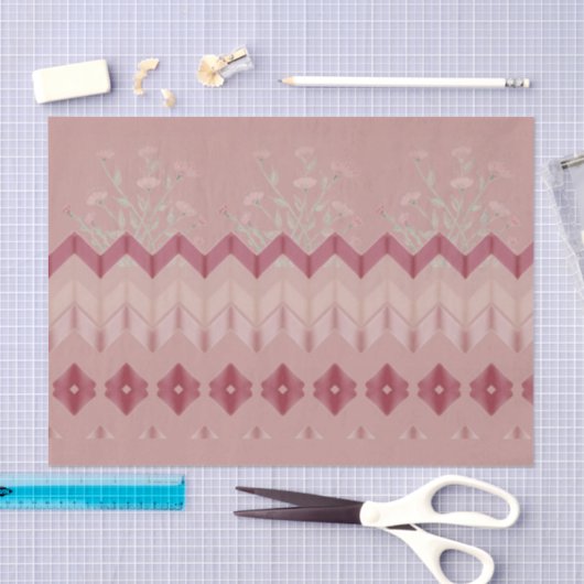 Formeel ontwerp met Roos Tissuepapier (Craft)