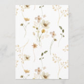 Formeel overvloedig gedroogd wild Pampas Wedding Kaart (Achterkant)