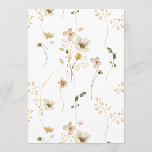 Formeel overvloedig gedroogd wild Pampas Wedding Kaart (Achterkant)