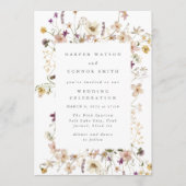 Formeel overvloedig gedroogd wild Pampas Wedding Kaart (Voorkant)