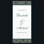 Formeel Peacock Feathers Wedding Programma Programmakaart<br><div class="desc">Een elegante pauw veren bruiloft programma ontwerp. Veren zijn een afgedrukt ontwerp - geen echte veren versieringen.</div>