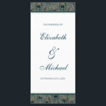 Formeel Peacock Feathers Wedding Programma Programmakaart<br><div class="desc">Een elegante pauw veren bruiloft programma ontwerp. Veren zijn een afgedrukt ontwerp - geen echte veren versieringen.</div>