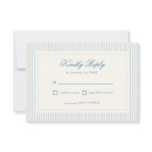 Formeel Preppy Frans Blauw Gestreepte RSVP