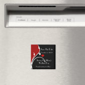 Formeel Rood en Zwart Sla de datummagneet op Magneet (Insitu (Vaatwasser))