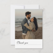 Formeel Script Bericht Foto bruiloft Dank u kaart (Voorkant)