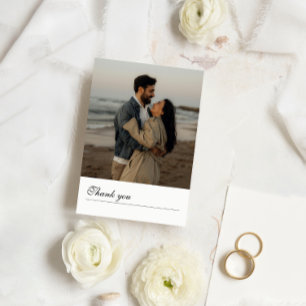 Formeel Script Bericht Foto bruiloft Dank u kaart