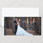 formeel script | Trouwbedankje Fotokaart Bedankkaart (Voorkant / Achterkant)