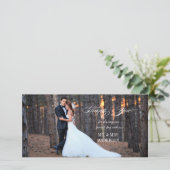 formeel script | Trouwbedankje Fotokaart Bedankkaart (Staand voorkant)