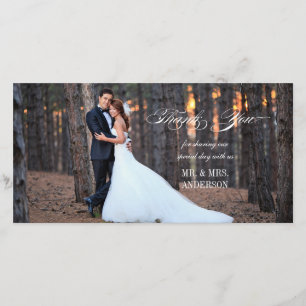 Formeel script   Weddenschap Hartelijk dank Bedankkaart