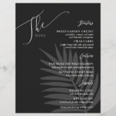 Formeel Simple Wedding Menu Black White Grey (Voorkant)