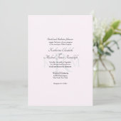 Formeel Trouwmonogram Bruid Ouders Roze II Kaart (Staand voorkant)