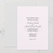 Formeel Trouwmonogram Bruid Ouders Roze II Kaart (Voorkant / Achterkant)