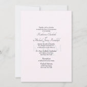 Formeel Trouwmonogram Zonder Vermelding Ouders Roz Kaart (Voorkant)