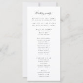 Formeel uitnodigingskaartje voor het huwelijkscere (Achterkant)