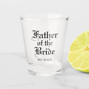 Formeel vader van het bride-briddeglas shot glas