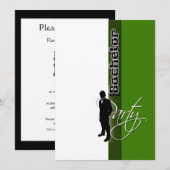 Formeel vrijgezellenfeest stijlvol kaart (Voorkant / Achterkant)