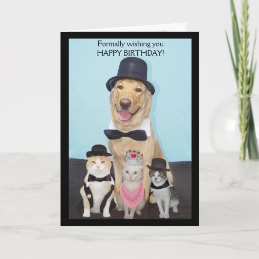 Formeel Wensend u Gelukkige Verjaardag Kaart (Voorkant)