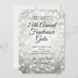 Formeel zakelijk fundraiserfeest Zilveren Lichten Kaart