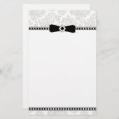 Formeel zilver en zwart briefpapier (Voorkant / Achterkant)