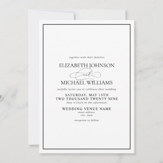 Formeel zwart en wit, klassieke vorm van het hands kaart (Voorkant)