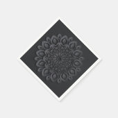 Formeel zwart papier snijdt Mandala af Servet (Hoek)