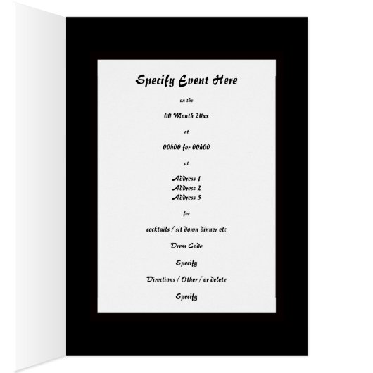 Formeel zwart stropdas stijlvol | Personaliseren (Binnen (Rechts))