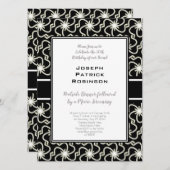 Formeel zwart-wit 50ste verjaardagsfeest Starlight Kaart (Voorkant / Achterkant)