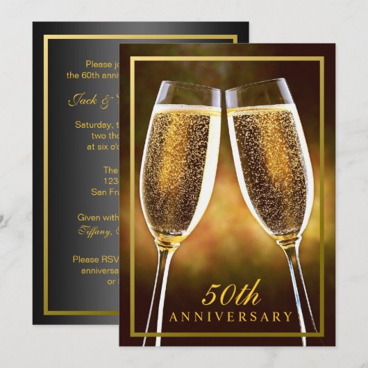 Formele 50e Jubileum Uitnodiging (Voorkant / Achterkant)