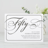 Formele 50e verjaardag Uitnodigingen (Staand voorkant)