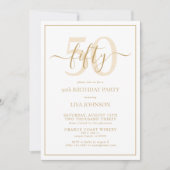 Formele 50ste verjaardag Gold Classic Script Kaart (Voorkant)