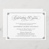 Formele 60e Jubileum Uitnodigingen (Voorkant / Achterkant)