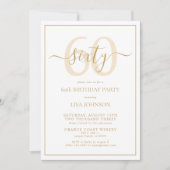 Formele 60ste verjaardag Gold Classic Script Kaart (Voorkant)