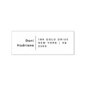 Formele aangepaste naam Retouradres Rubber Rubberstempel (Afrduk)