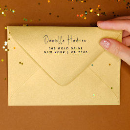 Formele aangepaste naam Retouradres Rubber Rubberstempel