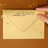 Formele aangepaste naam Retouradres Rubber Rubberstempel