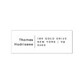 Formele aangepaste naam Retouradres Rubber Rubberstempel (Afrduk)