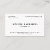 Formele advocaat juridisch professional template visitekaartje (Voorkant)