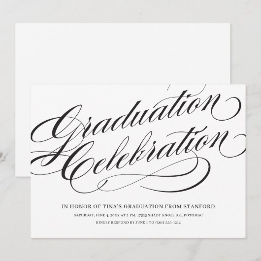 Formele afstudeerpartij kaart (Voorkant / Achterkant)