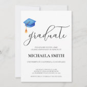 Formele Afstuderen Blue Pet PhD Graduation Party Kaart (Voorkant)