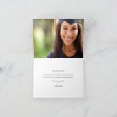 Formele Afstuderen Foto Dank u Opmerking Bedankkaart (Binnen)