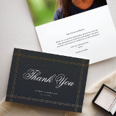 Formele Afstuderen Foto Dank u Opmerking Bedankkaart