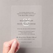 Formele Ampersand Traditionele Elegante Bruiloft Acryl Uitnodigingen (Insitu (Draagbaar))