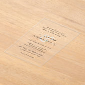 Formele Ampersand Traditionele Elegante Bruiloft Acryl Uitnodigingen (Laagn)